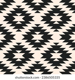 Black and beige killim seamless pattern