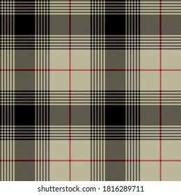 Black, Beige and Red colors tartan plaid Scottish seamless pattern.Texture from tartan, plaid, tablecloths, clothes, shirts, dresses, paper, bedding, blankets and other textile products.