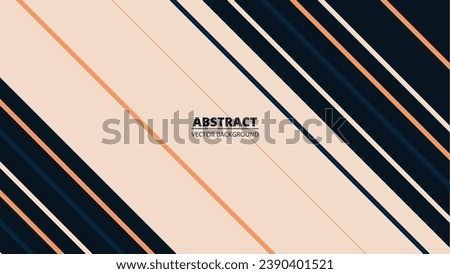 Black and beige retro style abstract background design with diagonal lines. Vector illustration