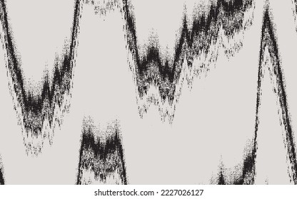 Black Beige White Color Abstract Hand Drawing Layered Liquid Fluid Wavy Lines İkat Minimal  Brush Strokes Seamless Pattern Monochrome Textured Background