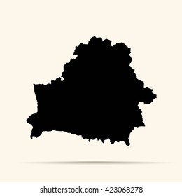 black Belarus Map Illustration