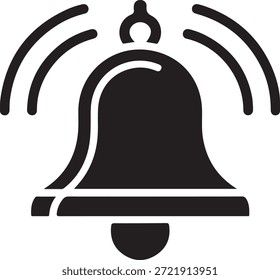 Se muestra un icono de campana negra que representa visualmente el sonido o una señal de alerta.