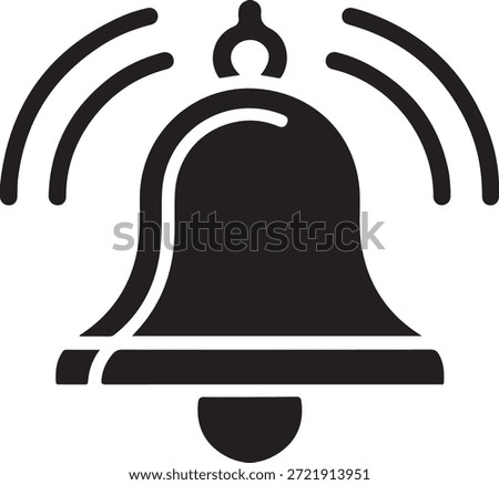 A black bell icon is displayed visually representing sound or an alert signal.