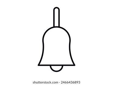 Black bell icon on white background.