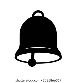 black bell icon simple and trendy illustration