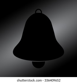 Black Bell icon, vector illustration