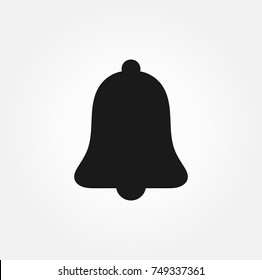 Black bell icon. Vector illustration