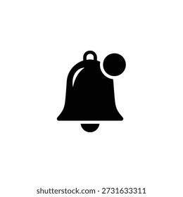 Black bell notification icon flat design vector illustration scalable graphic