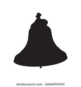 Black bell silhouette vector illustration design on white background