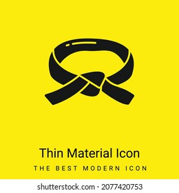 Black Belt minimal bright yellow material icon