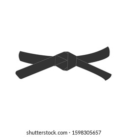 Black belt simple illustration clip art vector