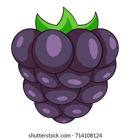 Black berry icon. Cartoon illustration of black berry vector icon for web