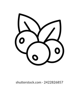 Schwarze Beerensymbol, Vektordesign-Vorlage einfach und sauber