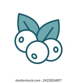 plantilla de diseño de vectores de icono de berry negro simple y limpio