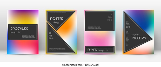 Black bewitching template for Brochure, Annual Report, Magazine, Poster, Corporate Presentation, Portfolio, Flyer. Actual bright cover page.