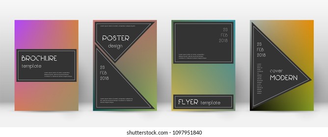 Black bewitching template for Brochure, Annual Report, Magazine, Poster, Corporate Presentation, Portfolio, Flyer. Admirable gradient cover page.