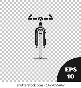 Black Bicycle icon isolated on transparent background. Bike race. Extreme sport. Sport equipment.  Vector Illustration