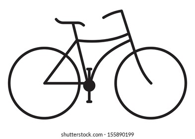 Black bicycle isolated icon
