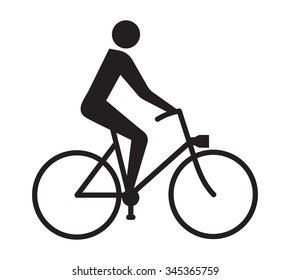 Black bicycle isolated icon