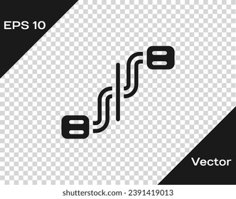 Black Bicycle pedals icon isolated on transparent background.  Vector
