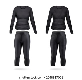 Black bicycle uniform. Vector illustration.