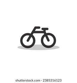 black bike icon and blank background