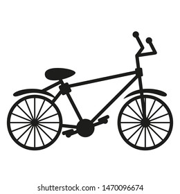 Black bike on a white background