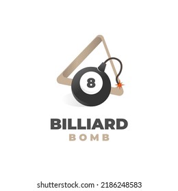 Vektorgrafik-Logo der Black Billiard Ball-Bombe