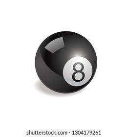 Black billiard ball icon