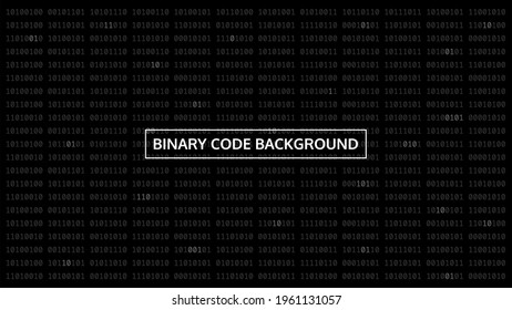 Black Binary Secret Code Flat Background