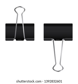 Black binder isolated on white background.