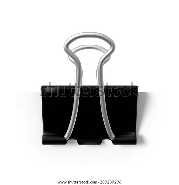 Black Binder Paper Clip Paper Fastener Stock Vector (Royalty Free) 289239296 Shutterstock