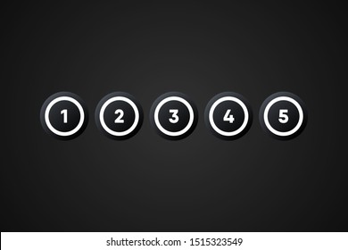 Black Bingo Balls Vector Illustration
