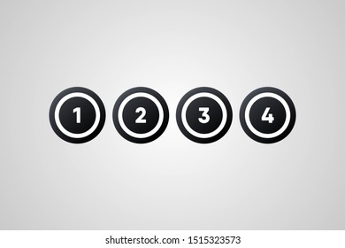 Black Bingo Balls Vector Illustration