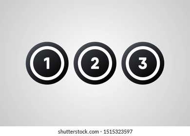 Black Bingo Balls Vector Illustration