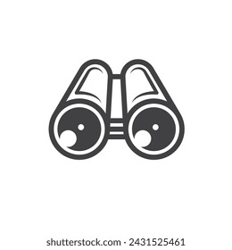 icono binocular negro vector elemento plantilla de diseño web