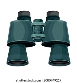 Black binoculars optical instrument vector illustration isolated on white backgroud