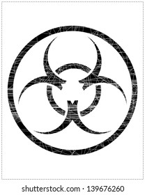 Black biohazard symbol