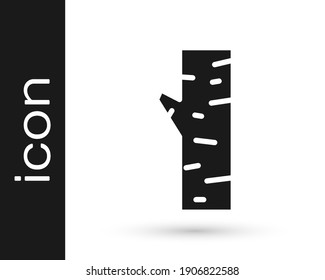 Black Birch tree icon isolated on white background.  Vector