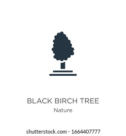 Black birch tree icon vector. Trendy flat black birch tree icon from nature collection isolated on white background. Vector illustration can be used for web and mobile graphic design, logo, eps10