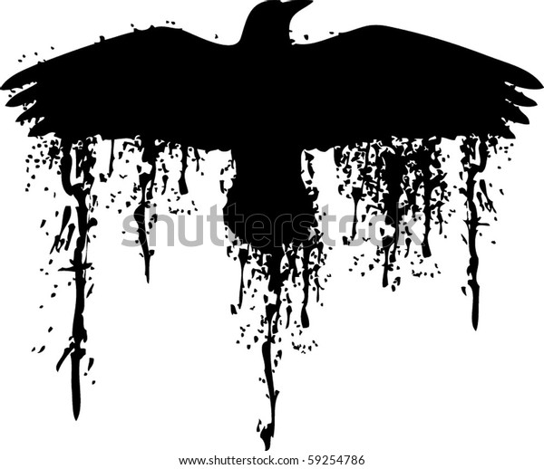 Black Bird Stock Vector (Royalty Free) 59254786