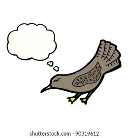 caricatura de pájaro negro