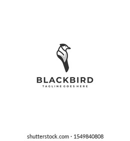 Black Bird Colorful Designs Concept illustration Vector Template, Suitable for Creative Industry, Multimedia, entertainment, Educations, Shop, and any related business
