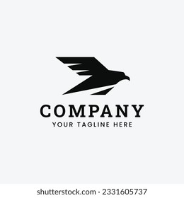 black bird fast quick flying geometric icon logo design template