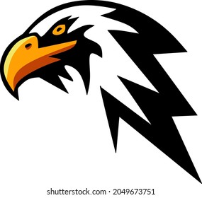 Black bird head logo mascot