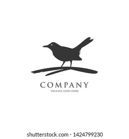 Black Bird icon logo vector design