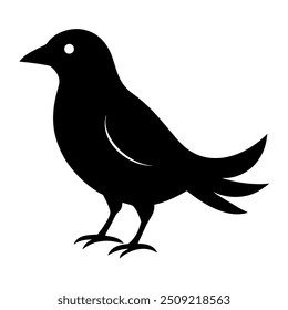    Black bird icon silhouette vector illustration.
