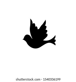 Black bird icon vector illustration.