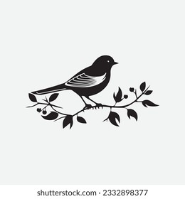Black Bird icon vector logo 