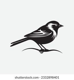 Black Bird icon vector logo 